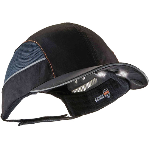Casquette &agrave; bord court avec &eacute;clairage DEL Skullerz 8960, Noir Cam Industrial