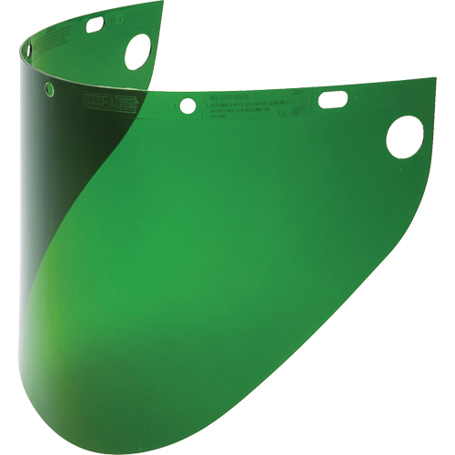 Fibre-Metal&reg; Extended View Faceshield Visor, Propionate, Green Tint Cam Industrial