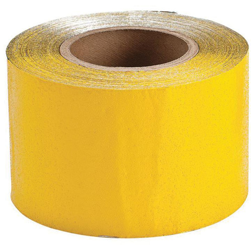 Ruban de marquage temporaire pour la chauss&eacute;e, 4" x 150', Vinyle, Jaune Cam Industrial