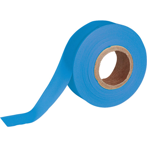 Flagging Tape, 1.188" W x 150' L, Fluorescent Blue Cam Industrial