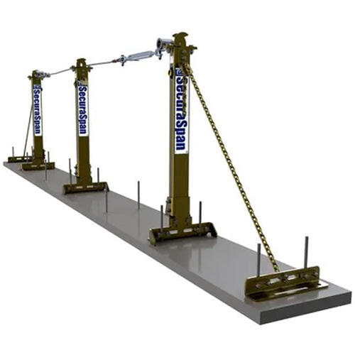 Syst&egrave;me de cordage de s&eacute;curit&eacute; horizontal pour boucle d'armature SecuraSpan Cam Industrial