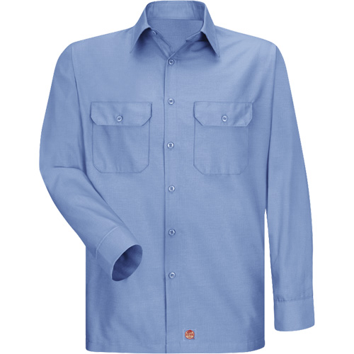 Long Sleeve Ripstop Shirt, Men's, 3X-Large, Blue Cam Industrial