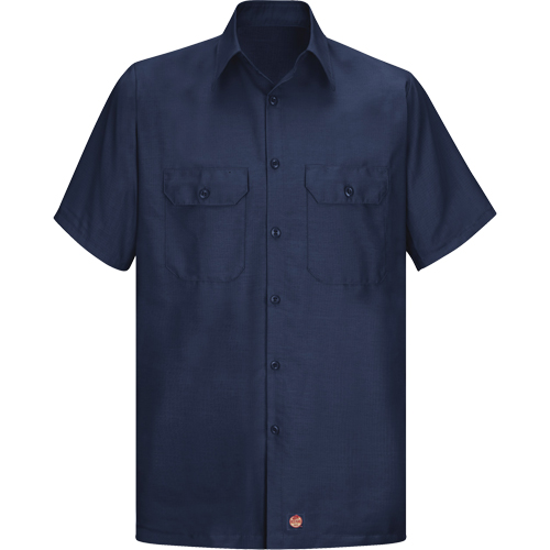 Chemise &agrave; manches courtes en tissu ind&eacute;chirable, Hommes, 3T-Grand, Bleu marine Cam Industrial