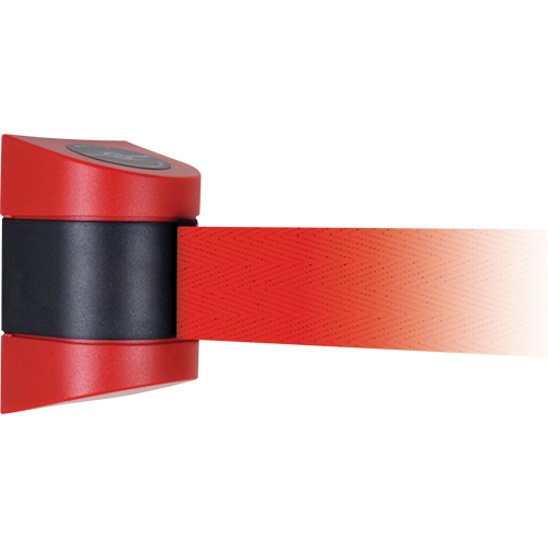 TensaBarrier&reg; Wall Mounted Units, Plastic, Screw Mount, 15', Red Tape Cam Industrial