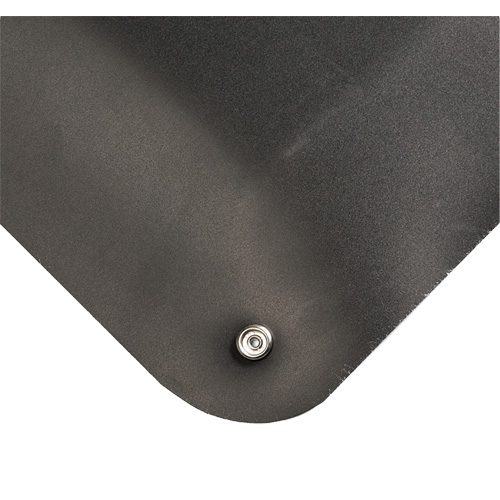 Tapis conducteur d'&eacute;lectricit&eacute; no 786, 3' la x 10' lo x 15/16" &eacute;p, PVC, Lisse, Noir Cam Industrial