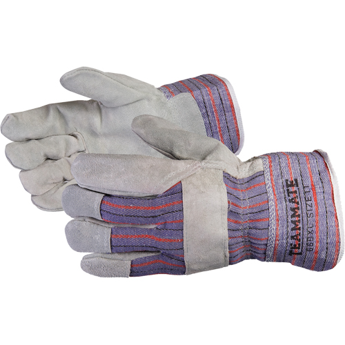 Endura&reg; Fitters Gloves, X-Large, Split Cowhide Palm Cam Industrial