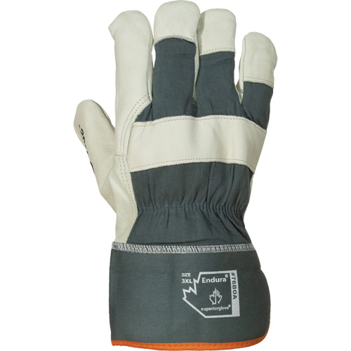 Endura&reg; Winter Fitters Gloves, X-Large, Grain Cowhide Palm, Boa Inner Lining Cam Industrial