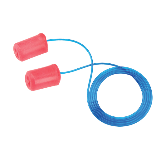 Bouchons d'oreilles en mousse de polyur&eacute;thane EZ200, Vrac - Boîte, Avec cordon Cam Industrial