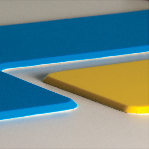 Armor Stripe Lean/5S Markers, T, 6" L x 6" W, Orange, Plastic Cam Industrial