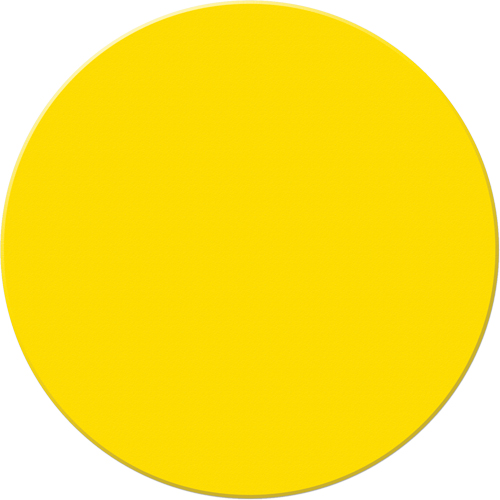 Marqueurs all&eacute;g&eacute;e/5S Armor Stripe, Cercle, 6" lo x 6" la, Jaune, Plastique Cam Industrial