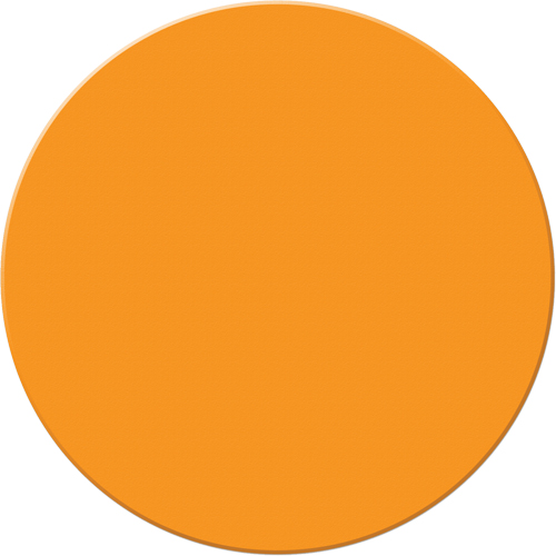 Armor Stripe Lean/5S Markers, Circle, 6" L x 6" W, Orange, Plastic Cam Industrial