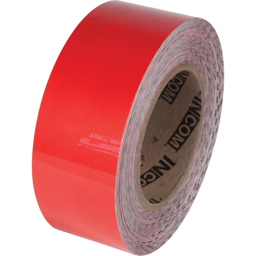 Ruban de marquage pour plancher Tuff Mark, 3" x 100', Polyester, Rouge Cam Industrial