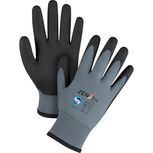 Gants enduits de premi&egrave;re qualit&eacute; ZX-30°, 11/2T-Grand, R&ecirc;vetement PVC, Calibre 15, Enveloppe en Nylon Cam Industrial