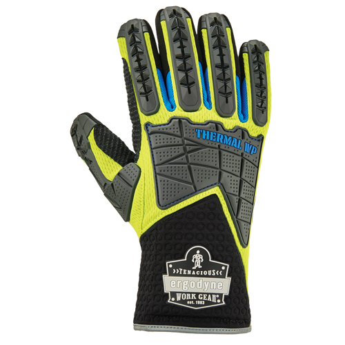 ProFlex&reg; Performance Dorsal Impact-Reducing Gloves + Thermal WP, Small, Suede Palm, Safety Cuff Cam Industrial