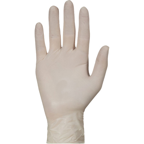 KeepKleen&reg; Disposable Medical Exam Grade Gloves, Large, Latex, 5-mil, Powder-Free, White, Class 2 Cam Industrial
