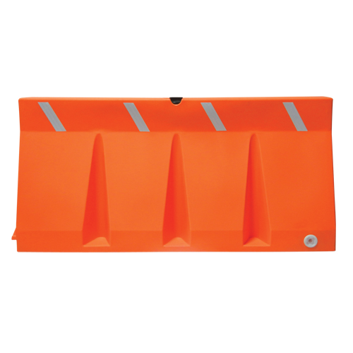 Barri&egrave;res de circulation, Rempli d'eau, 69,75" lo x 33,75" h, Orange Cam Industrial