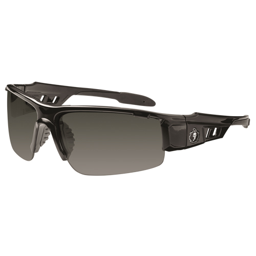 Lunettes de s&eacute;curit&eacute; Skullerz Dagr, Lentille Grise/fum&eacute;e, Anti-&eacute;gratignures, ANSI Z87+/R&eacute;pond ou surpasse la norme CSA Z94.3 Cam Industrial