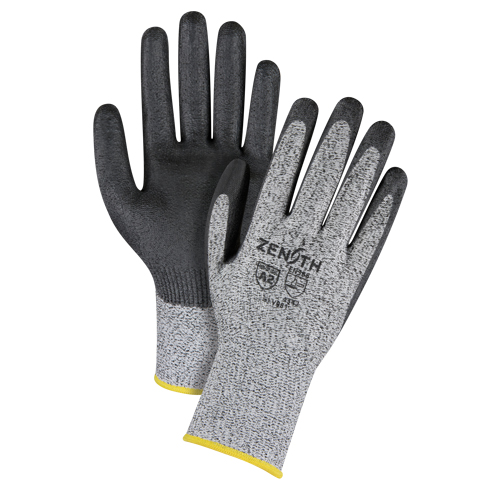 Gants &eacute;lastiques sans coutures r&eacute;sistants &agrave; la coupe, Taille Grand/9, Calibre 13, Rev&ecirc;tement Polyur&eacute;thane, Enveloppe en PEHP, ANSI/ISEA 105 niveau 2/EN 388 niveau 3 Cam Industrial