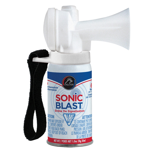 Mini avertisseur sonore Sonic Blast avec sangle &agrave; boucles et crochets Cam Industrial