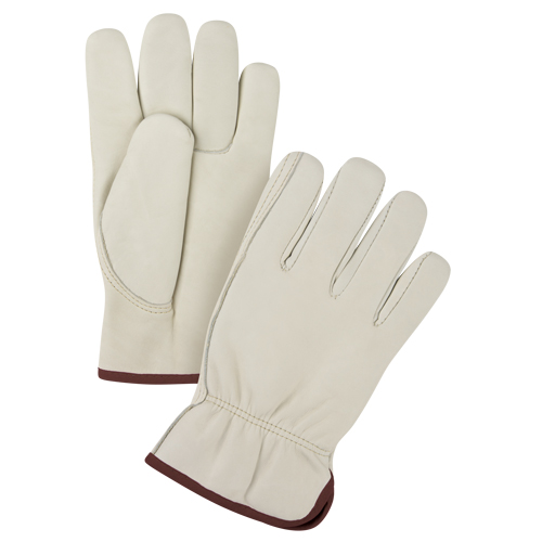 Premium Driver's Gloves, Large, Grain Cowhide Palm Cam Industrial