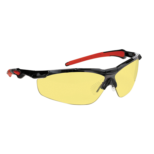 Dynamic Hawk Series Safety Glasses, Amber Lens, Anti-Fog, ANSI Z87+/Meets/Exceeds CSA Z94.3 Cam Industrial