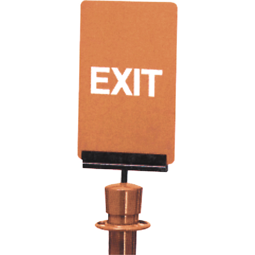 "Exit" Crowd Control Sign, 11" x 7", Plastic, English Cam Industrial