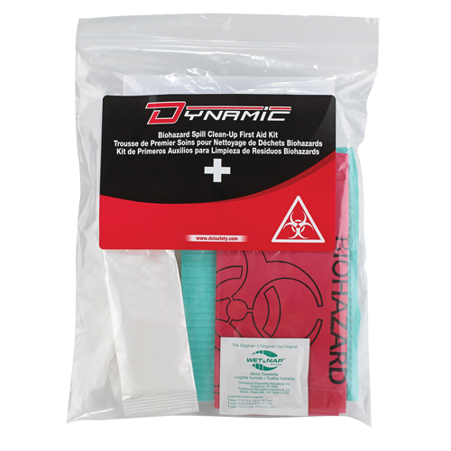 Dynamic Biohazard Spill Clean-Up First Aid Kit, Class 1 Medical Device, Resealable Plastic Bag Cam Industrial