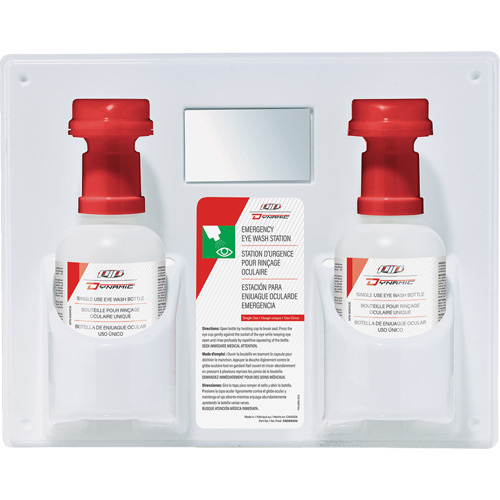 Dynamic Single-Use Eyewash Station with Isotonic Solution, Double Cam Industrial