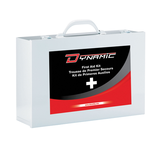 Trousse de premiers soins Ontario Dynamic, Dispositif m&eacute;dical Classe 1, Boîte en m&eacute;tal Cam Industrial