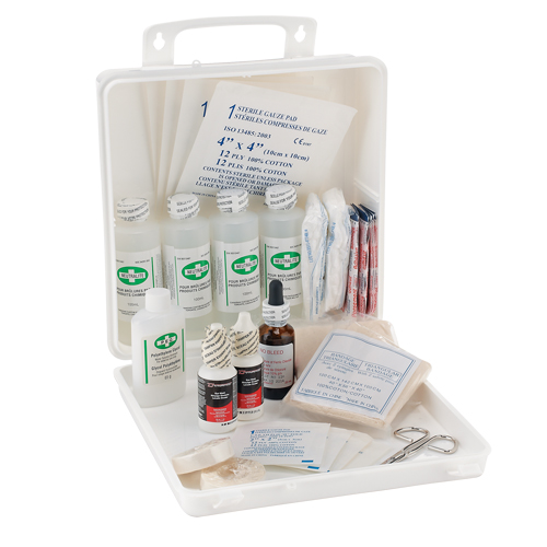 Trousse de premiers soins des brûlures pour soudeurs Dynamic, Dispositif m&eacute;dical Classe 1, Boîte en plastique Cam Industrial