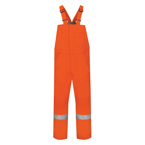 Excel FR&reg; Comfortouch&reg; Deluxe Bib Overalls, Small, Orange Cam Industrial