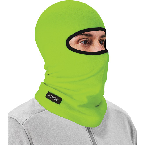 N-Ferno&reg; 6821 Balaclava, Fleece, High-Visibility Lime Green Cam Industrial