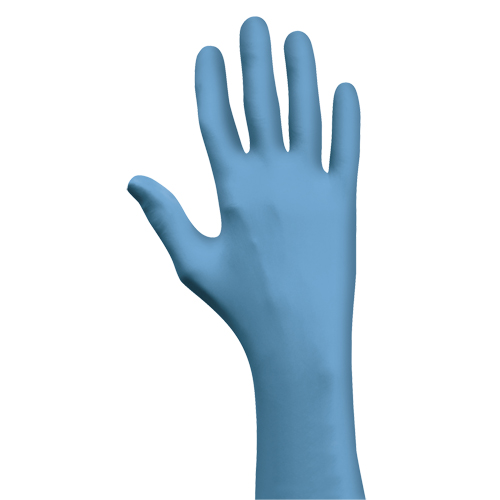 N-Dex&reg; 7500PF Gloves, Medium, Nitrile, 4-mil, Powder-Free, Blue Cam Industrial