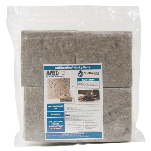 Spilltration Husky Pads, Oil Only, 16" x 16", 17.2 gal. Absorbancy Cam Industrial