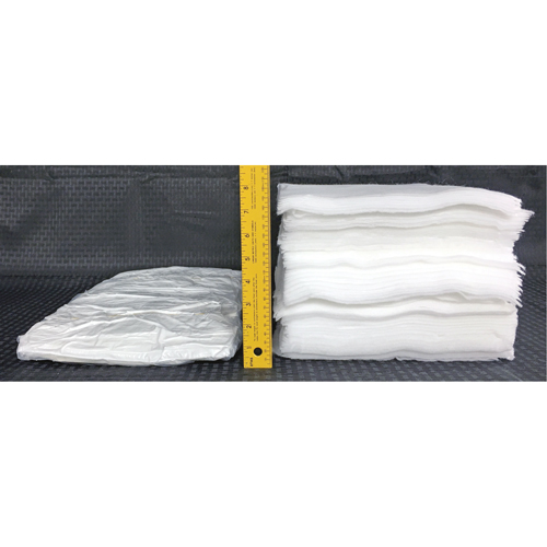 Chiffons pour l'huile Spilltration, Huile seulement, 16" x 10", 29 gal. d'absorption Cam Industrial