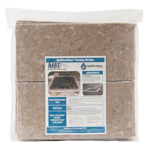 Spilltration Husky Strips, Oil Only, 64" x 8", 4 gal. Absorbancy Cam Industrial