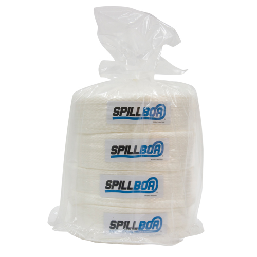 SpillBoa Bale, Oil Only, 25' L x 5" W, 28 gal. Absorbancy, 4 /Pack Cam Industrial