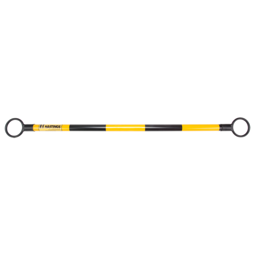 Barre t&eacute;lescopique pour barricade, Longueur d&eacute;ploy&eacute;e de 85", Noir/Jaune Cam Industrial