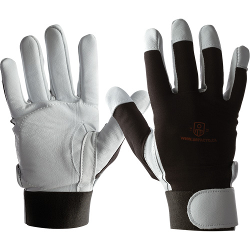 IMPACTO&reg; AIRGEL Glove, Size Large, Pearl Leather Palm Cam Industrial