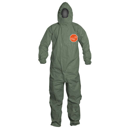 Tychem&reg; 2000 SFR Protective Coveralls, Small, Green Cam Industrial