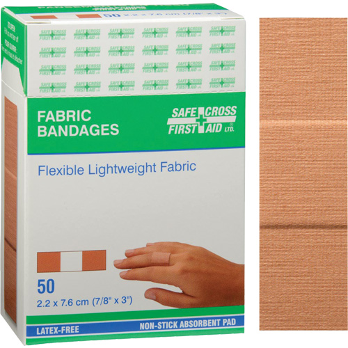 Bandages, Rectangular/Square, 3", Fabric, Non-Sterile Cam Industrial