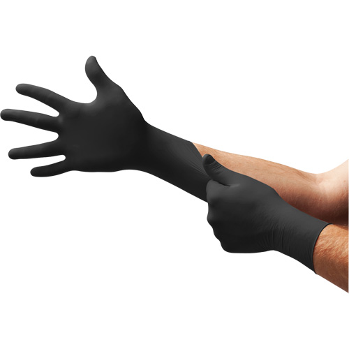 MidKnight&reg; Exam Gloves, X-Small, Nitrile, 4.7-mil, Powder-Free, Black, Class 2 Cam Industrial