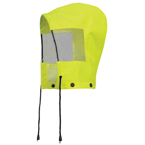 6037H Capuchon pour manteau de s&eacute;curit&eacute; imperm&eacute;able pour le contr&ocirc;le de la circulation, Jaune lime haute visibilit&eacute;, Polyester Cam Industrial