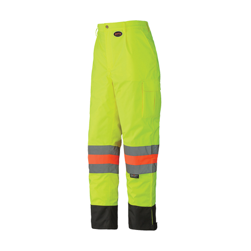 6039 Traffic Control Waterproof Safety Pant, Polyester, X-Small, High Visibility Lime-Yellow Cam Industrial