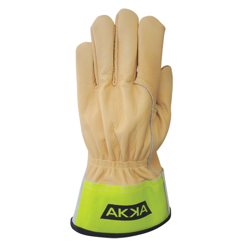 Lineman's Gloves, Small, Grain Cowhide Palm Cam Industrial