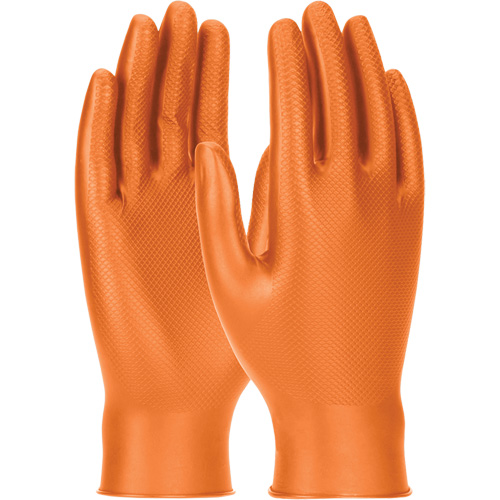 Grippaz Skins Ambidextrous Disposable Gloves, Small, Nitrile, 6-mil, Powder-Free, Orange Cam Industrial