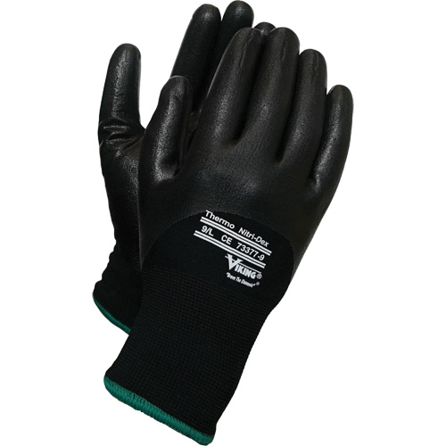 Gants thermiques Nitri-Dex Viking, 8/Moyen, R&ecirc;vetement Nitrile, Calibre 15, Enveloppe en Nylon Cam Industrial