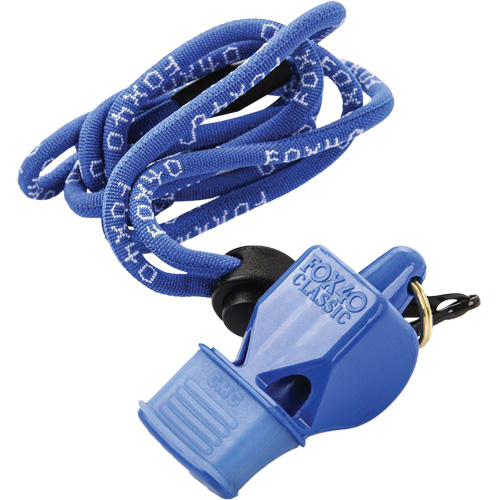 Classic Blue Whistle with Lanyard Cam Industrial