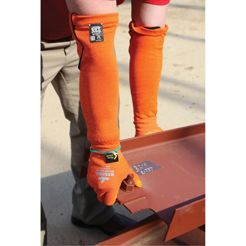Memphis&reg; Sleeves, Kevlar&reg;, 18", ASTM ANSI Level A5, Orange Cam Industrial