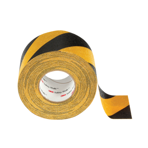 Safety-Walk 600 Series Anti-Slip Tape, 6" x 60', Black & Yellow Cam Industrial